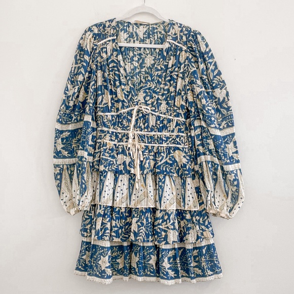 Ulla Johnson Nina Tiered Cotton Voile Mini Dress Lanai 4 - Picture 4 of 14